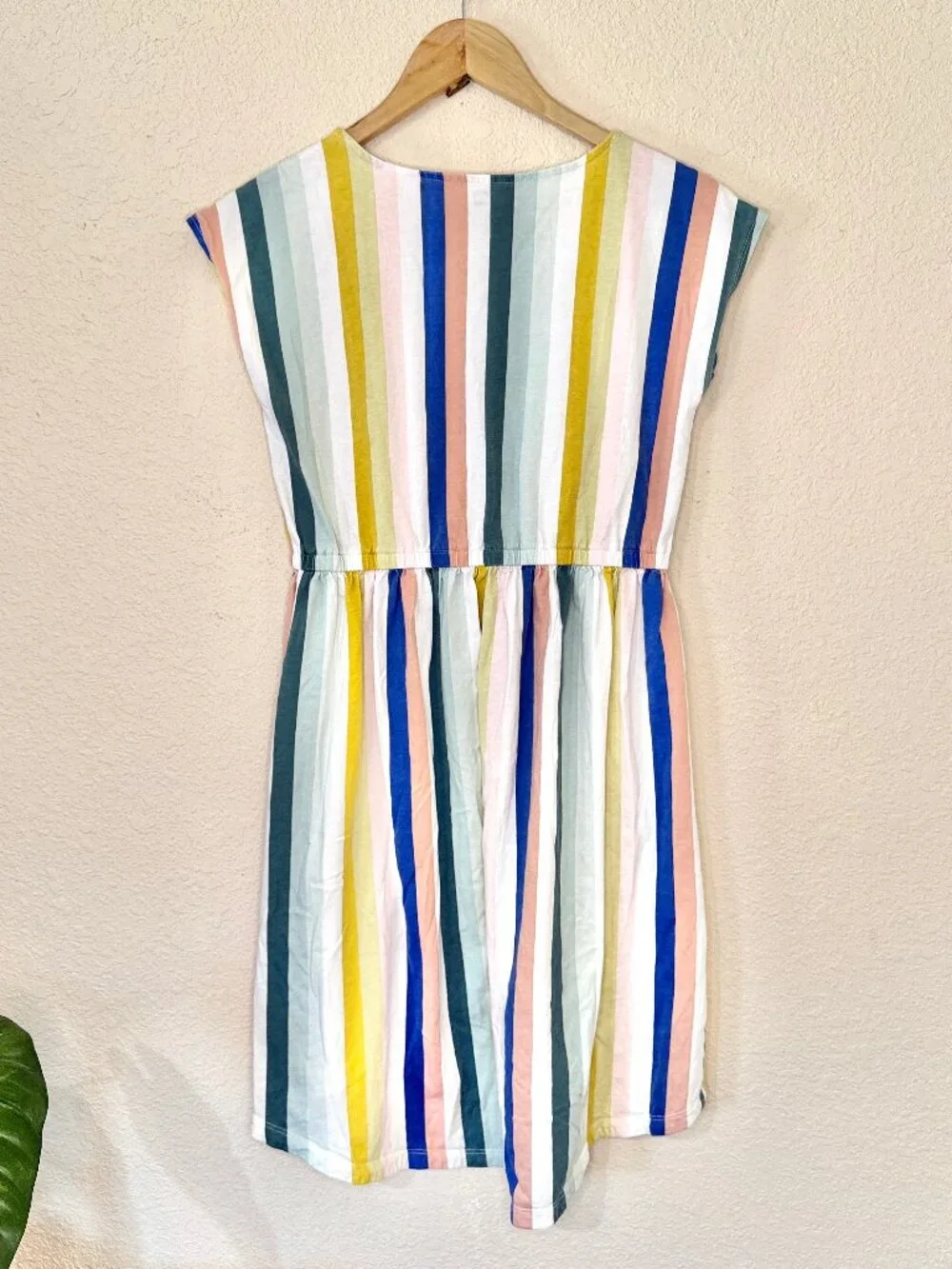 Tea Collection Multicolor Vertical Stripes High-Low Dress Girls Size 14